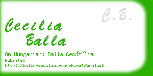 cecilia balla business card